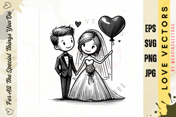 C3843: Capturing Romance in Modern Vector Art