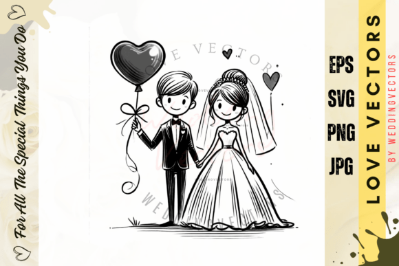 C3860 Romantic Ceremony Illustration: Capturing Love in Every Detail