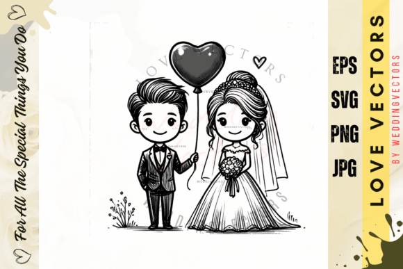 C4201: The Soft-Toned Vectors for Wedding & Romance