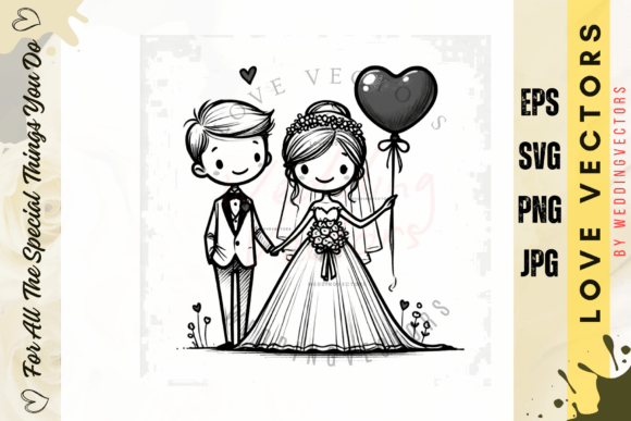 C4215: Ethereal Wedding Vectors for Elegant Design