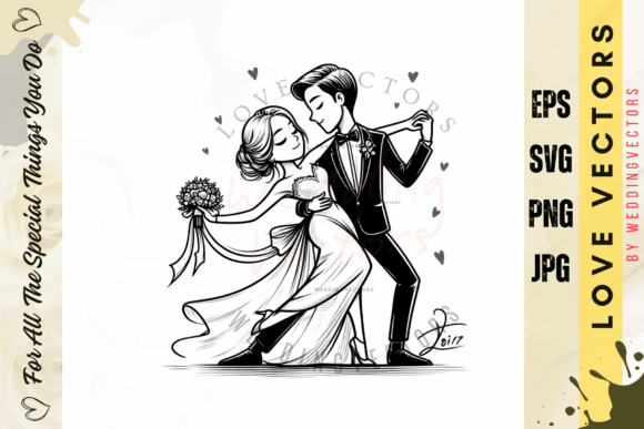 Celebrate Love with the C3975 Romantic Illustration