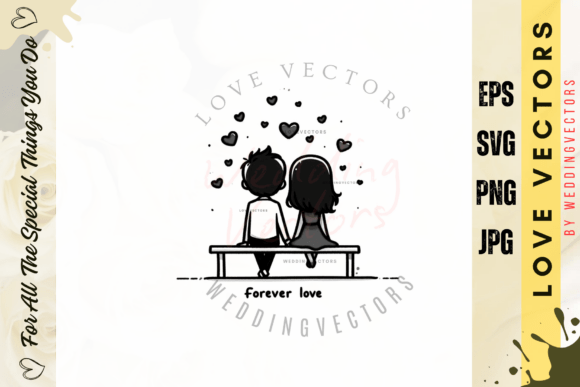 Celebrate Matrimonial Bliss with Wedding Couple and Love Vectors - C3921