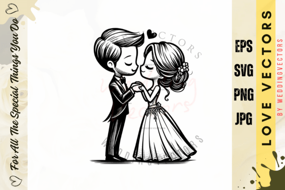 Classic Romantic Bridal Illustrations: C4080 for Your Designs