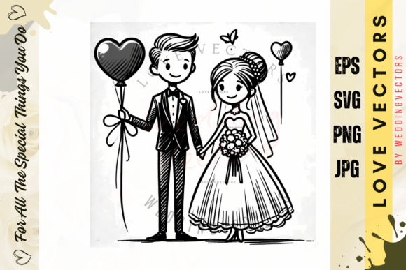 Elevate Wedding Designs with the C3894 Love Vector Set