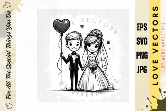 Minimal Contemporary Wedding Design: C3817 Love Vectors