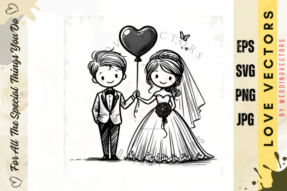 Modern Romantic Vow Ceremony Illustration: Capturing Everlasting Love