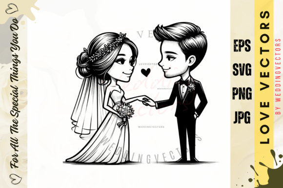 Wedding Couple and Love Vectors - C3969: A Designer's Romance