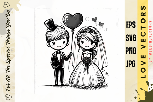 Wedding Couple and Love Vectors - C4018: A Designer's Guide