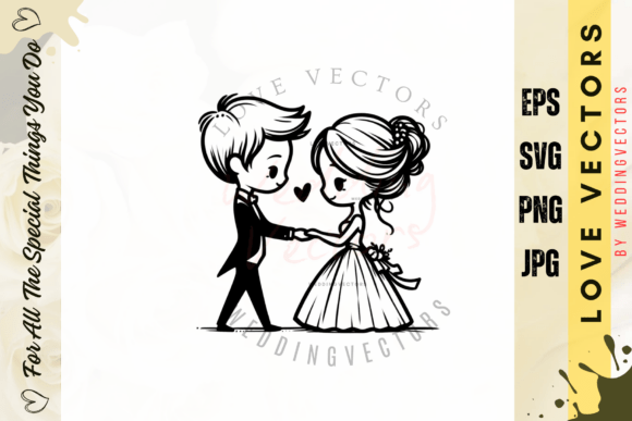 Wedding Couple and Love Vectors - C4184: A Designer's Guide to Elegant Romance