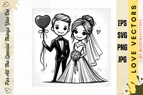 Wedding Couple and Love Vectors: Capturing Romance in Design