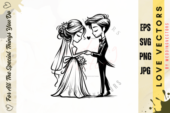 Wedding Couple and Love Vectors: Timeless Design Elements